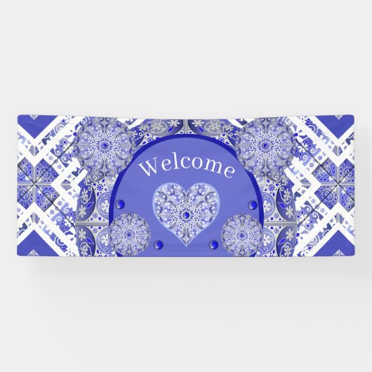 Keramik Lace Blue of Greece Banner (Horizontal)