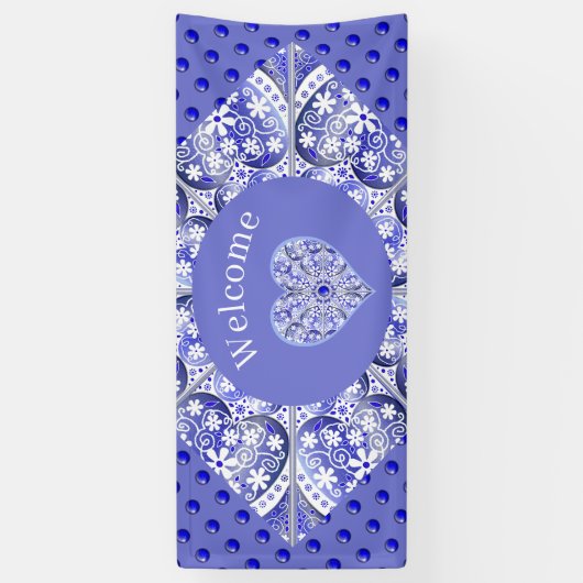 Keramik Lace Blue of Greece Banner (Vertikal)