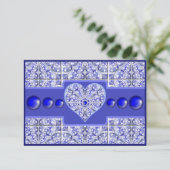 Keramik Lace Blue of Greece Begleitkarte (Stehend Vorderseite)