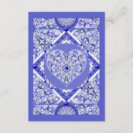 Keramik lace Blue of Greece Begleitkarte (Vorderseite)