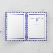 Keramik lace Blue of Greece Dankeskarte (Innenseite)