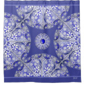 Keramik Lace Blue of Greece Duschvorhang (Vorderseite)