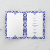 Keramik Lace Blue of Greece Einladung (Innenseite)
