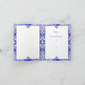 Keramik Lace Blue of Greece Einladung (Innenseite)