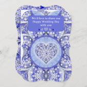 Keramik Lace Blue of Greece Einladung (Vorne/Hinten)