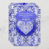 Keramik Lace Blue of Greece Einladung (Vorne/Hinten)