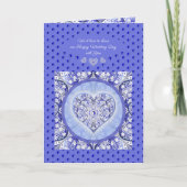 Keramik Lace Blue of Greece Einladung (Vorderseite)