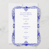Keramik Lace Blue of Greece Einladung (Rückseite)