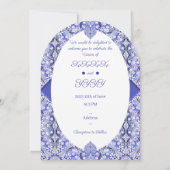 Keramik lace Blue of Greece Einladung (Rückseite)