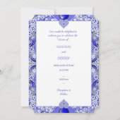 Keramik Lace Blue of Greece Einladung (Rückseite)