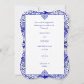 Keramik Lace Blue of Greece Einladung (Rückseite)