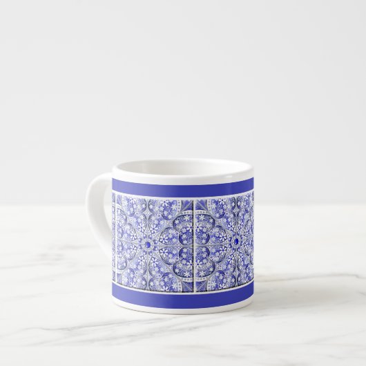 Keramik lace Blue of Greece Espressotasse (Vorderseite Links)