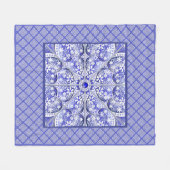 Keramik Lace Blue of Greece Fleecedecke (Vorderseite (Horizontal))