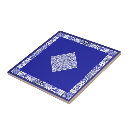 Keramik Lace Blue of Greece Fliese (Seite)