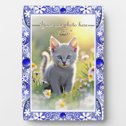 Keramik lace Blue of Greece Fotoplatte (Vorderseite)