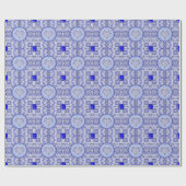 Keramik lace Blue of Greece Geschenkpapier (Flach)