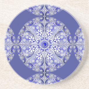 Keramik Lace Blue of Greece Getränkeuntersetzer
