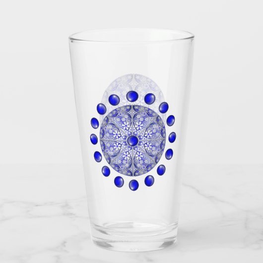 Keramik Lace Blue of Greece Glas (Rückseite)
