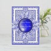 Keramik lace Blue of Greece Karte (Stehend Vorderseite)