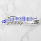 Keramik Lace Blue of Greece Kellnermesser (Rückseite)