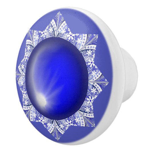 Keramik lace Blue of Greece Keramikknauf (Rechts)