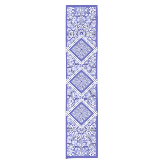 Keramik Lace Blue of Greece Kurzer Tischläufer (Vorderseite)