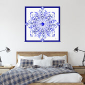 Keramik Lace Blue of Greece Leinwanddruck (Insitu (Schlafzimmer))