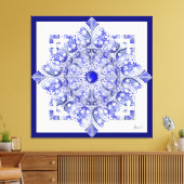 Keramik Lace Blue of Greece Leinwanddruck (Insitu (Wohnzimmer))