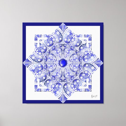 Keramik Lace Blue of Greece Leinwanddruck (Vorderseite)