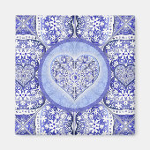 Keramik lace Blue of Greece Magnet (Vorne)