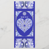 Keramik Lace Blue of Greece Menükarte (Rückseite)