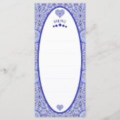 Keramik Lace Blue of Greece Menükarte (Vorderseite)