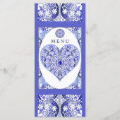 Keramik lace Blue of Greece Menükarte (Rückseite)