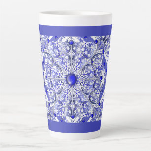 Keramik lace Blue of Greece Milchtasse