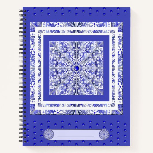 Keramik Lace Blue of Greece Notizblock (Vorderseite)