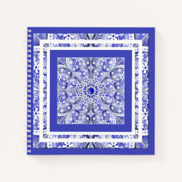 Keramik Lace Blue of Greece Notizblock