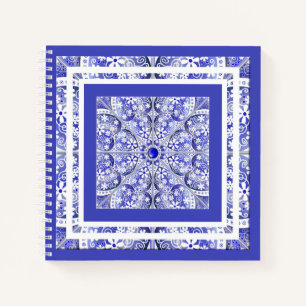 Keramik Lace Blue of Greece Notizblock