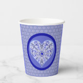 Keramik Lace Blue of Greece Pappbecher (Rückseite)