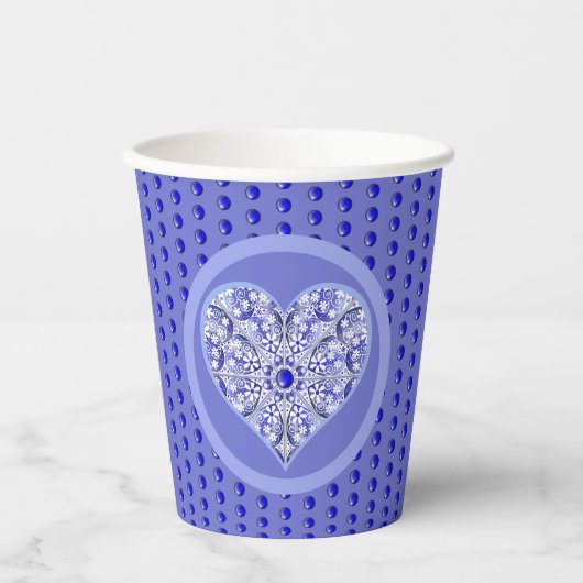 Keramik Lace Blue of Greece Pappbecher (Vorderseite)