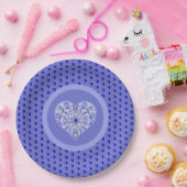 Keramik Lace Blue of Greece Pappteller (Party)