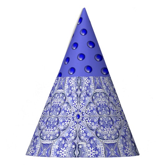 Keramik lace Blue of Greece Partyhütchen (Links)