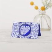 Keramik Lace Blue of Greece Platzkarte (Rückseite)