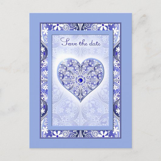 Keramik lace Blue of Greece Postkarte (Vorderseite)