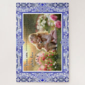 Keramik lace Blue of Greece Puzzle (Vertikal)