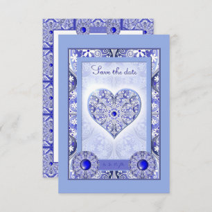 Keramik lace Blue of Greece RSVP Karte