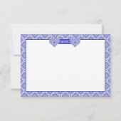 Keramik Lace Blue of Greece RSVP Karte (Rückseite)