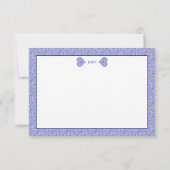 Keramik Lace Blue of Greece RSVP Karte (Rückseite)