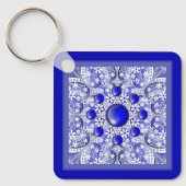 Keramik Lace Blue of Greece Schlüsselanhänger (Vorderseite)