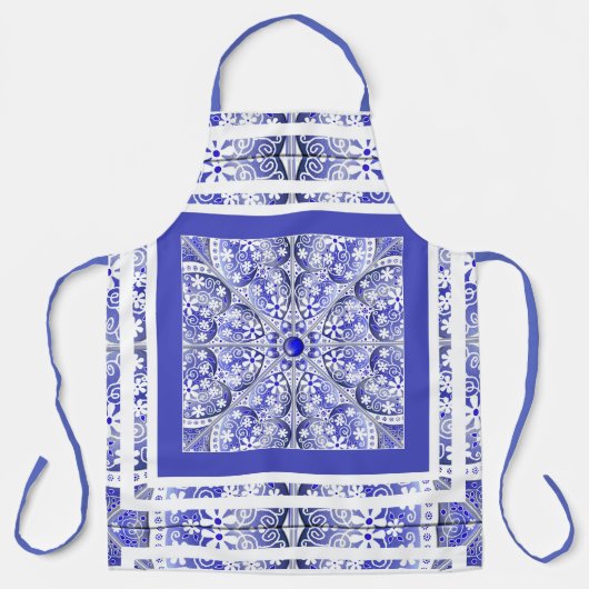 Keramik Lace Blue of Greece Schürze (Vorderseite)