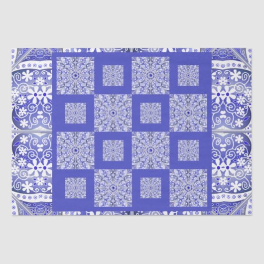 Keramik lace Blue of Greece Seidenpapier (Vorderseite)